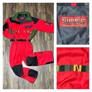 Retro Vintage One piece Snow suit